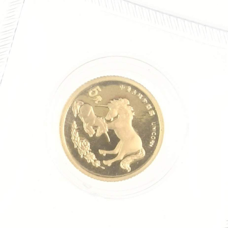 Europa und Übersee China Volksrepublik
 5 Yuan, Gold, 1995, Einhorn, 1/20 Oz, F...