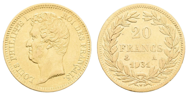 Europa und Übersee Frankreich
 20 Francs, Gold, 1831, Louis Philippe I., A (Par...