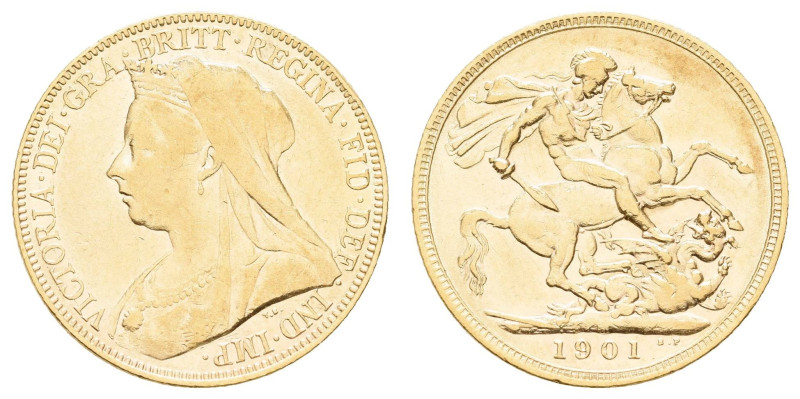 Europa und Übersee Grossbritannien
 Sovereign, 1901, Victoria, Fb. 396, kl. Rf....