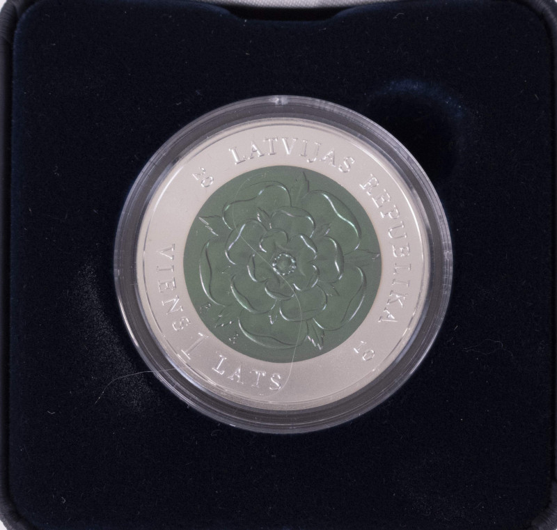 Europa und Übersee Lettland
 1 Lats, 2010, Schicksal der Zeit, KM 109, Parchimo...