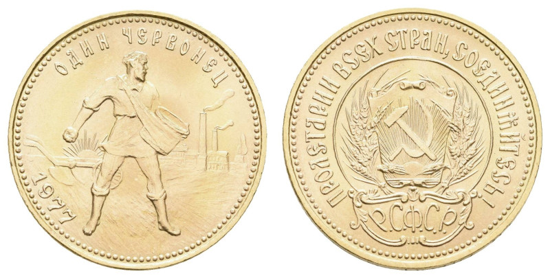 Europa und Übersee Russland Sowjetunion 1924-1991
 10 Rubel, Gold, 1977, Tscher...