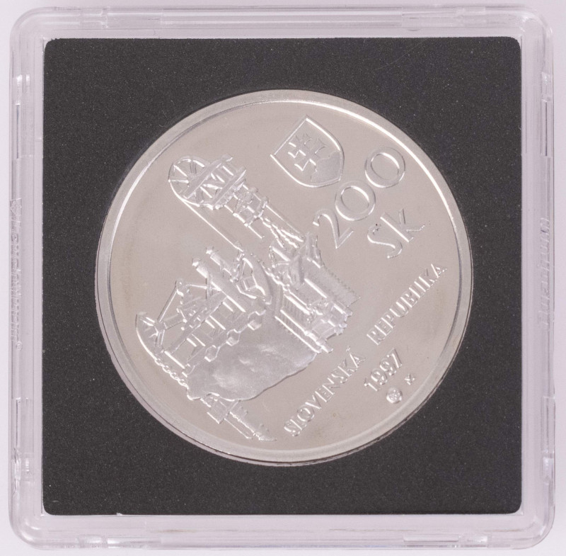 Europa und Übersee Slowakei
 200 Kronen, 1997, Banska Stiavnica, KM 38, mit Zer...