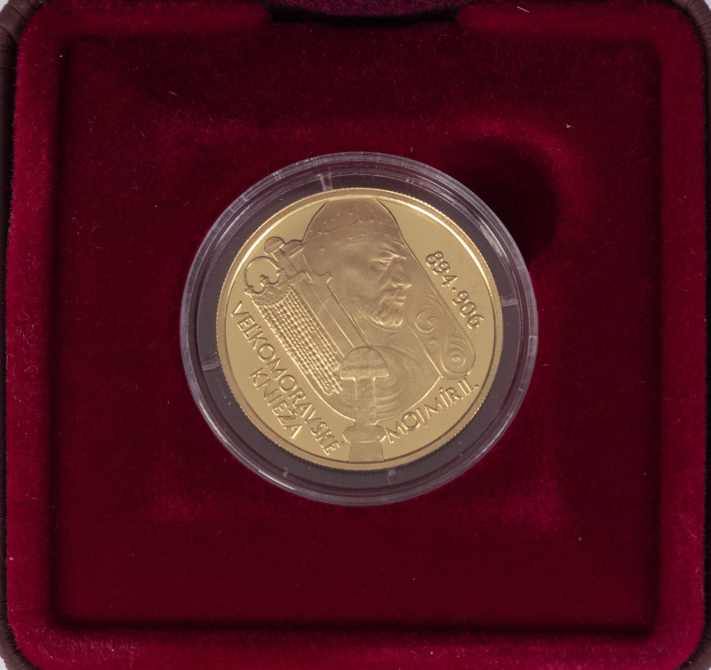 Europa und Übersee Slowakei
 5000 Kronen, Gold, 2006, 1100. Todestag von Fürst ...