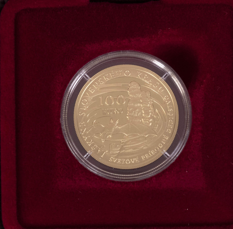 Europa und Übersee Slowakei
 100 Euro, Gold, 2017, Die Höhlen des Slowakischen ...