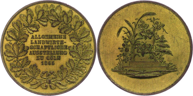 Medaillen Medaillen Deutschland vor 1900
 Köln, vergoldete Bronzemedaille (Dm. ...