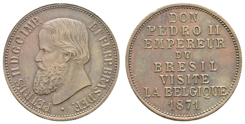 Medaillen Medaillen Ausland vor 1900
 Brasilien, Pedro II., Bronzemedaille (Dm....