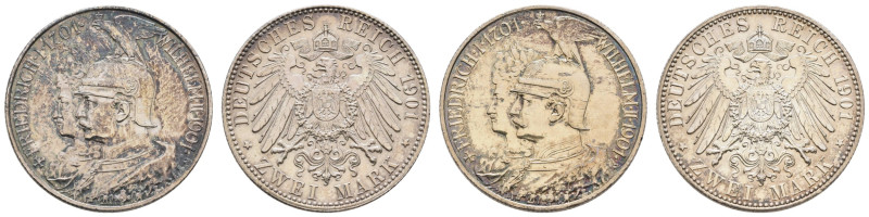 Sammlungen und Nachlässe Deutsche Münzen ab 1871
 Preußen, Lot von 2x 2 Reichsm...