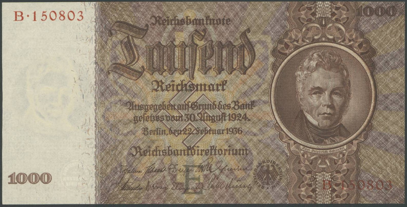 Banknoten Deutsche Reichsbanknoten 1874-1945
 Deutsche Reichsbank. 1936 Lot. 10...