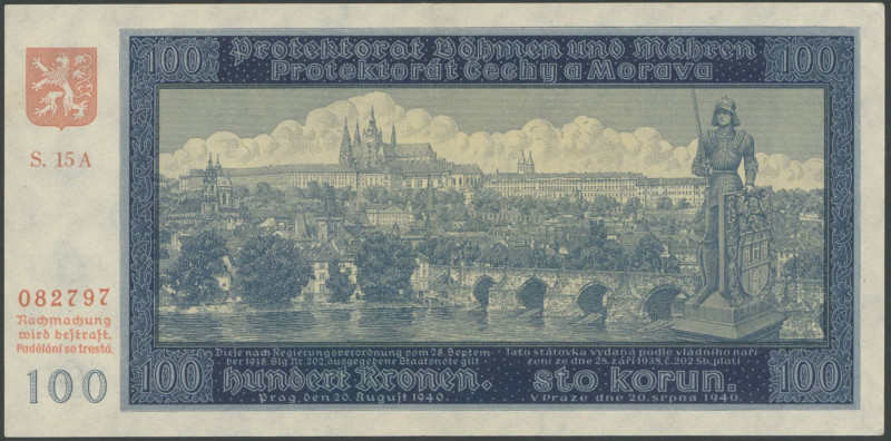 Banknoten Banknoten Deutsche Besetzung 2. Weltkrieg
 Protektorat Böhmen und Mäh...