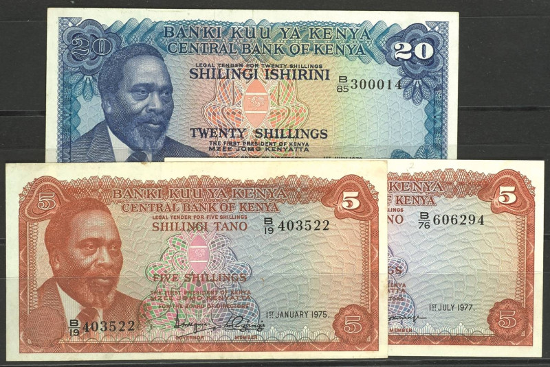 Banknoten Banknoten Afrika und Naher Osten
 Kenya, Banki Kuu Ya Kenya, 5 Schill...