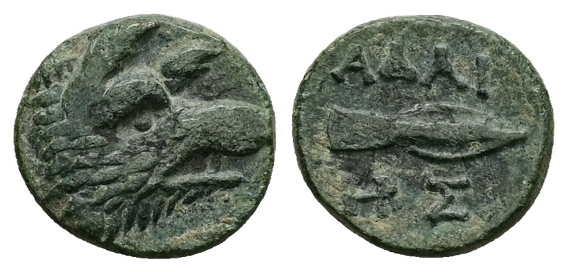 Kings of Thrace, (Seleukid). Adaios. Ae, 2.19 g 13.98 mm. Circa 253-243 BC.
Obv:...