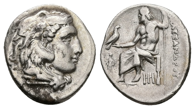 Kings of Macedon, Alexander III 'the Great' AR Drachm, 4.21 g 18.77 mm. Struck u...