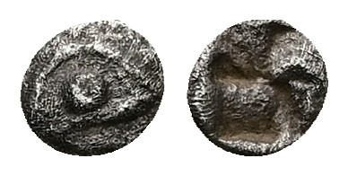 Asia Minor, Uncertain mint. AR Tetartemorion, 0.15 g 5.71 mm. Circa 5th century ...