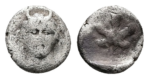 Caria, Idyma. AR Trihemiobol. 0.83 g. 9.24 mm. Late 5th-early 4th centuries BC. ...