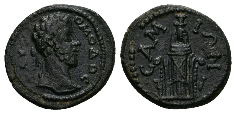 Islands off Ionia, Samos. Commodus, AD 177-192. AE. 3.14 g. 18.34 mm.
Obv: [Μ Α...