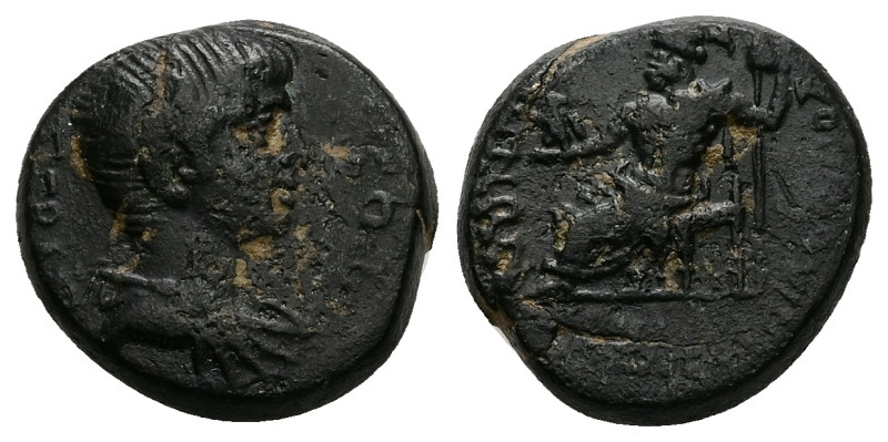 Phrygia, Sebaste. Nero, c. AD 55. AE. 6.91 g. 18.33 mm. Iulius Dionysios, magist...