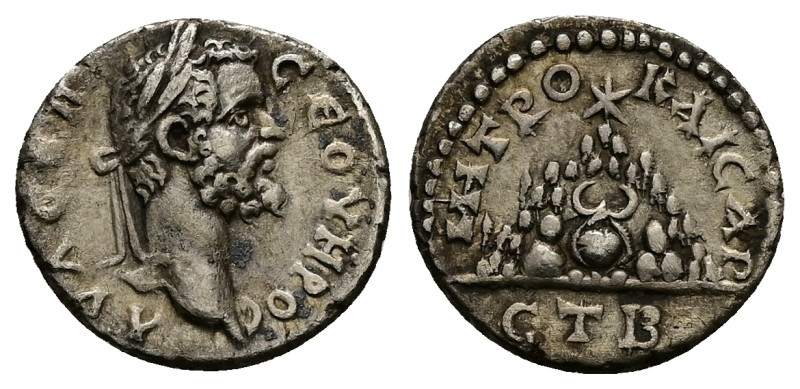 Cappadocia, Caesarea. Septimius Severus, AD 193-211. AR, Drachm. 2.67 g. 17.51 m...