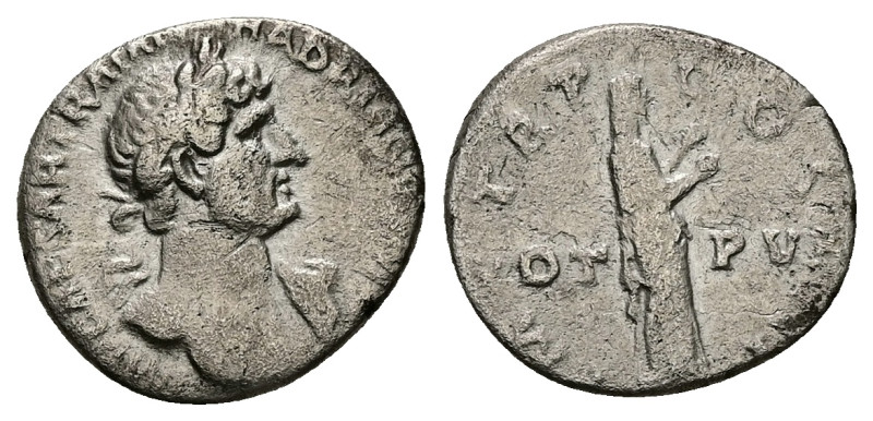 Hadrian, 117-138 AD. AR, Denarius. 2.87 g. 17.64 mm. Rome.
Obv: IMP CAESAR TRAIA...