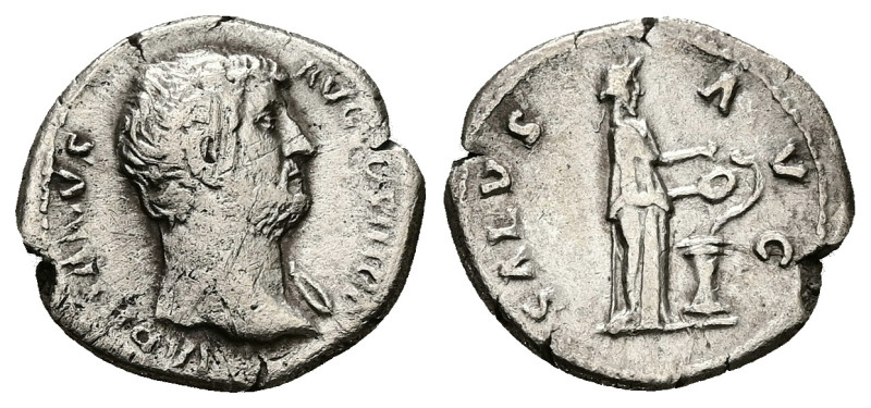 Hadrian, AD 117-138. AR, Denarius. 2.96 g. 19.01 mm. Rome.
Obv: HADRIANVS AVG CO...