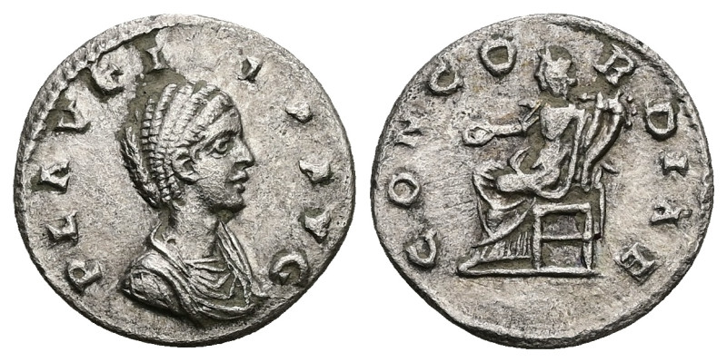 Plautilla, AD 202-205. AR, Denarius. 2.34 g. 18.69 mm. Laodicea.
Obv: PLAVTILLA ...