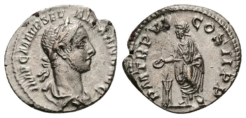 Severus Alexander, AD 222-235. AR, Denarius. 2.54 g. 19.57 mm. Rome.
Obv: IMP C ...