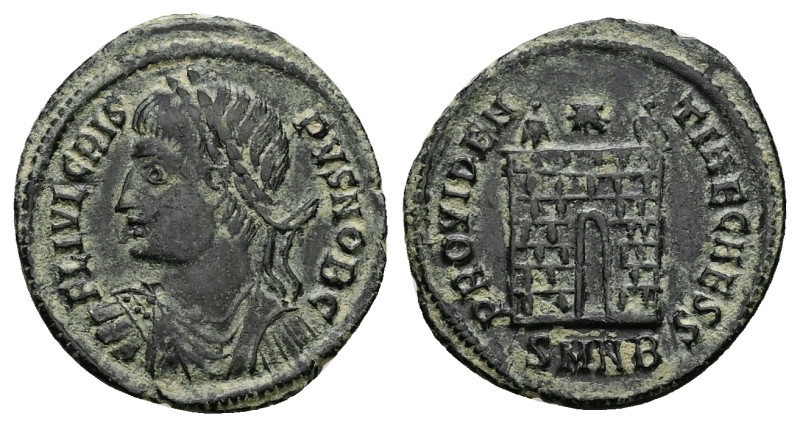 Crispus as Caesar, AD 316-326. AE, Follis. 2.69 g. 21.08 mm. Nicomedia.
Obv: FL ...