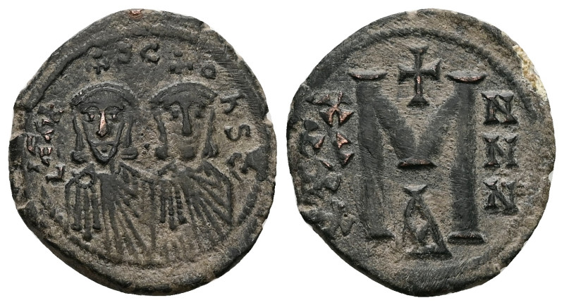 Leo III 'the Isaurian' and Constantine V, AD 717-741. AE, Follis. 5.34 g. 25.30 ...