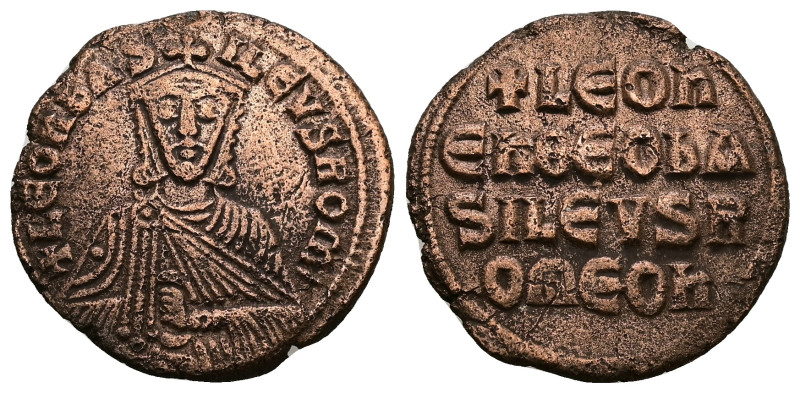 Leo VI the Wise, AD 886-912. AE, Follis. 8.32 g. 26.78 mm. Constantinople.
Obv: ...