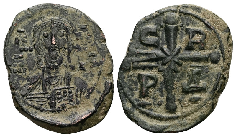 Romanus IV Diogenes, AD 1068-1071. AE, Follis. 8.11 g. 30.56 mm. Constantinople....