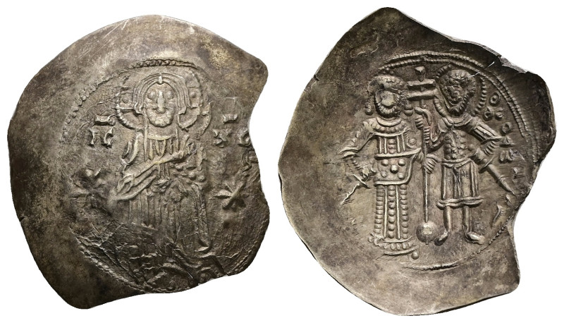 Manuel I Comnenus, AD 1143-1180. EL, Aspron Trachy. 2.96 g. 30.60 mm. Constantin...