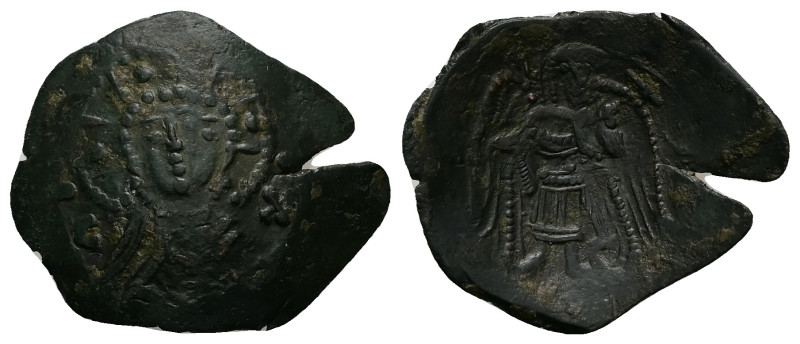 Latin Rulers of Constantinople, AD 1204-1261. AE, Trachy. 3.11 g. 27.38 mm. Cons...