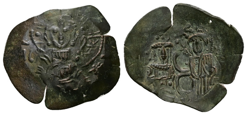 Empire of Nicaea. John III Ducas Vatatzes, AD 1222-1254. AE, Trachy. 1.84 g. 27....