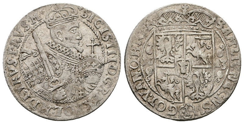 Sigismund III Vasa, AD 1587-1632. AR, 1/4 Taler. 6.85 g. 29.55 mm.
Obv: SIGIS II...