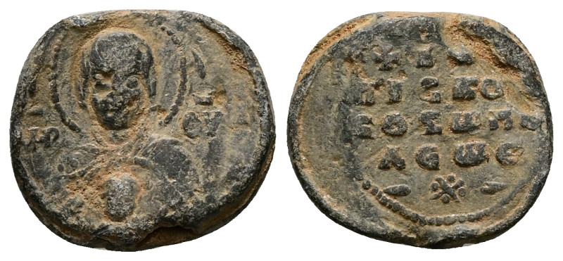 AE Byzantine seal of Ioannes, bishop of Pisidian Sozopolis (AD 11th century)
Obv...