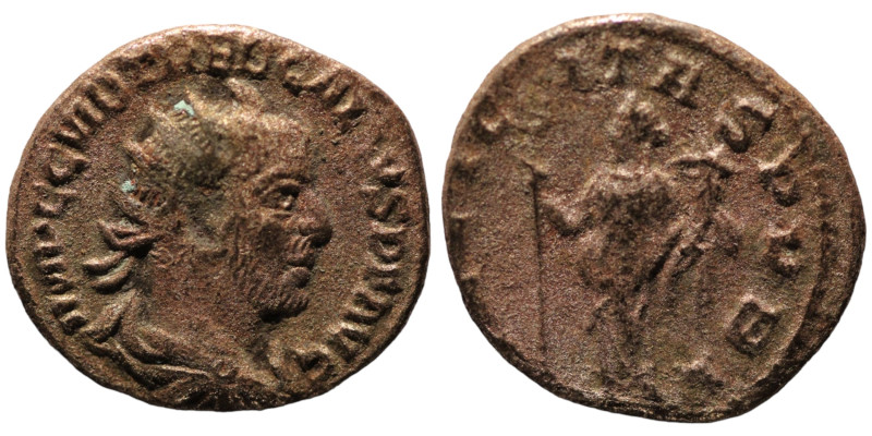 Trebonianus Gallus. (251-252 AD) BI Antoninianus. (21mm, 3,53g) Rome. Obv: IMP C...