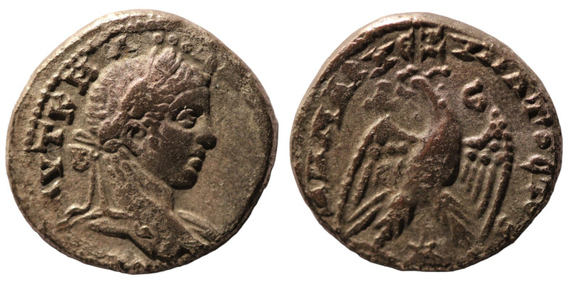 Elagabal. (218-222 AD). Billon Tetradrachm. (26mm 12,55g) Antioch. Obv: laureate...