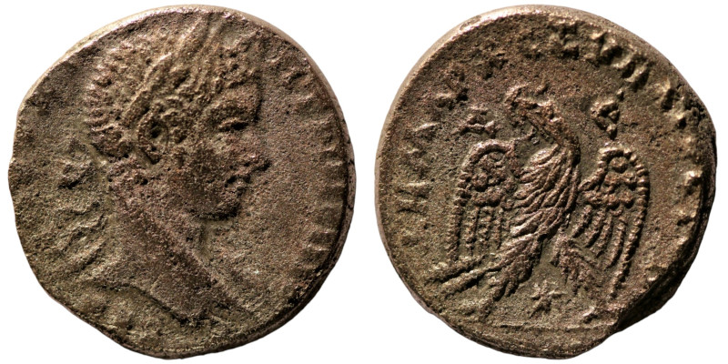 Elagabal. (218-222 AD). Billon Tetradrachm. (25mm 11,48g) Antioch. Obv: laureate...