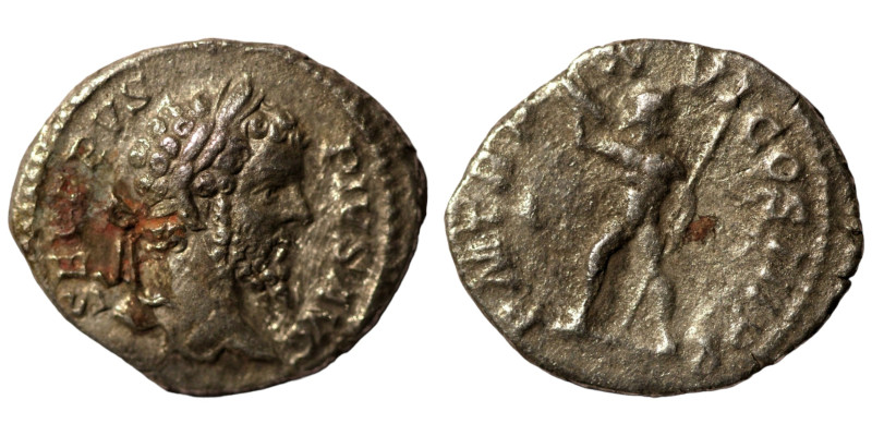 Septimius Severus. (208 AD). Denar. (20mm, 2,74g) Rome. Obv: SEVERVS PIVS AVG. l...