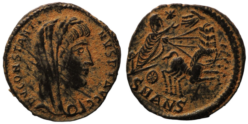 Divus Constantinus I. (337-340 AD). Æ Follis. (14mm, 1,54g) Antioch. Obv: DV CON...