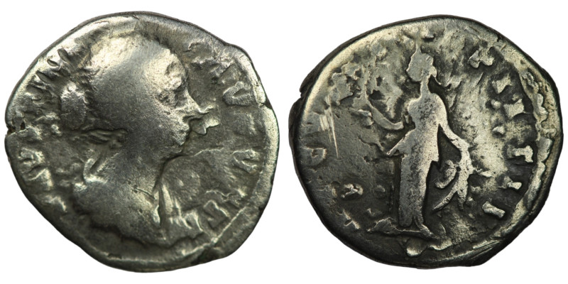 Faustina II. minor (147-176 AD). Denar. (18mm, 2,99g) Rome.