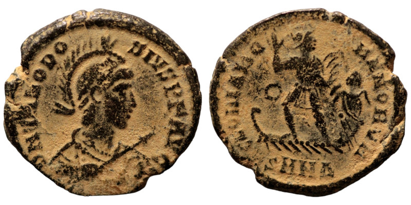 Theodosius I. (392-395 AD). Follis. (24mm, 5,69g) Nicomedia. Obv: D N THEODOSIVS...