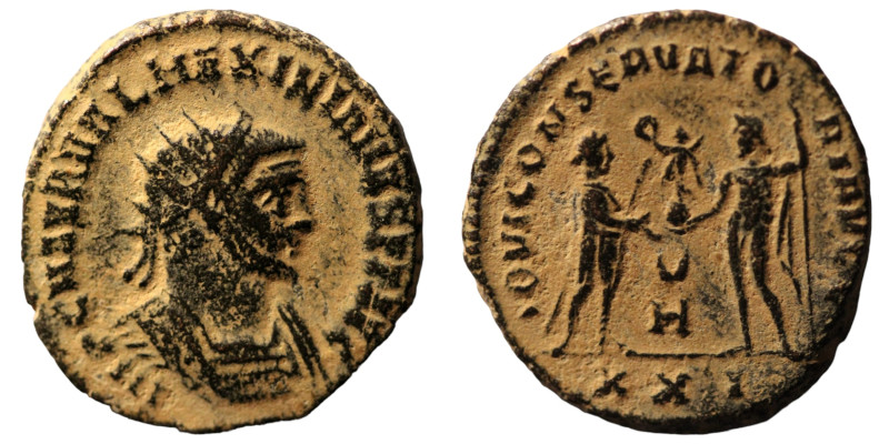 Maximianus. (286-305 AD). Æ Antoninian. (21mm, 4,11g) Antioch. Obv: IMP C M AVR ...