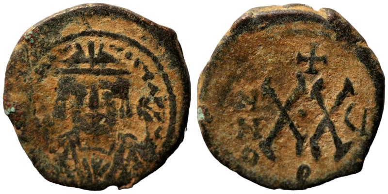 Tiberius II. Constantine. (578-582 AD). 1/2 Follis / 20 Nummi. (23mm, 6,18g) Con...