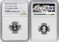 British Administration. Elizabeth II 4-Piece Certified platinum "Queen's Platinum Jubilee" Maundy Proof Set 2022 NGC, Commonwealth mint. Set Mintage: ...