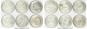 Arab Republic 6-Piece Lot of Uncertified Assorted Pounds, 1) "Abbasia Mint" Pound 1979 - UNC (PVC), KM488. 35.0mm. 14.93gm 2) "Mohammed's Flight" Poun...