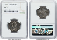George II Shilling 1758 VF35 NGC, KM583.3, S-3704. HID09801242017 © 2023 Heritage Auctions | All Rights Reserved