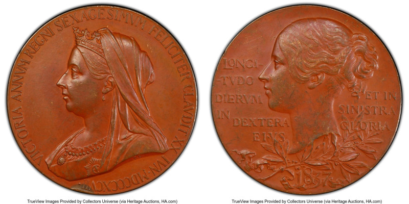 Victoria bronzed Specimen "Diamond Jubilee" Medal 1897 SP58 PCGS, Eimer-1817a. 5...