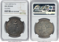 Pair of Certified Trade Dollars NGC, 1) George V Trade Dollar 1930 - UNC Details (Cleaned), London mint, KM-T5 2) Victoria Trade Dollar 1901-B - AU De...