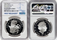 Elizabeth II silver Proof "Yale of Beaufort" 2 Pounds (1 oz) 2023 PR69 Ultra Cameo NGC, Tudor Beasts series. First Releases. HID09801242017 © 2023 Her...