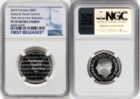 Charles III silver Proof "National Health Service - 75th Anniversary" 50 Pence 2023 PR70 Ultra Cameo NGC, Mintage: 4,260. First Releases. HID098012420...